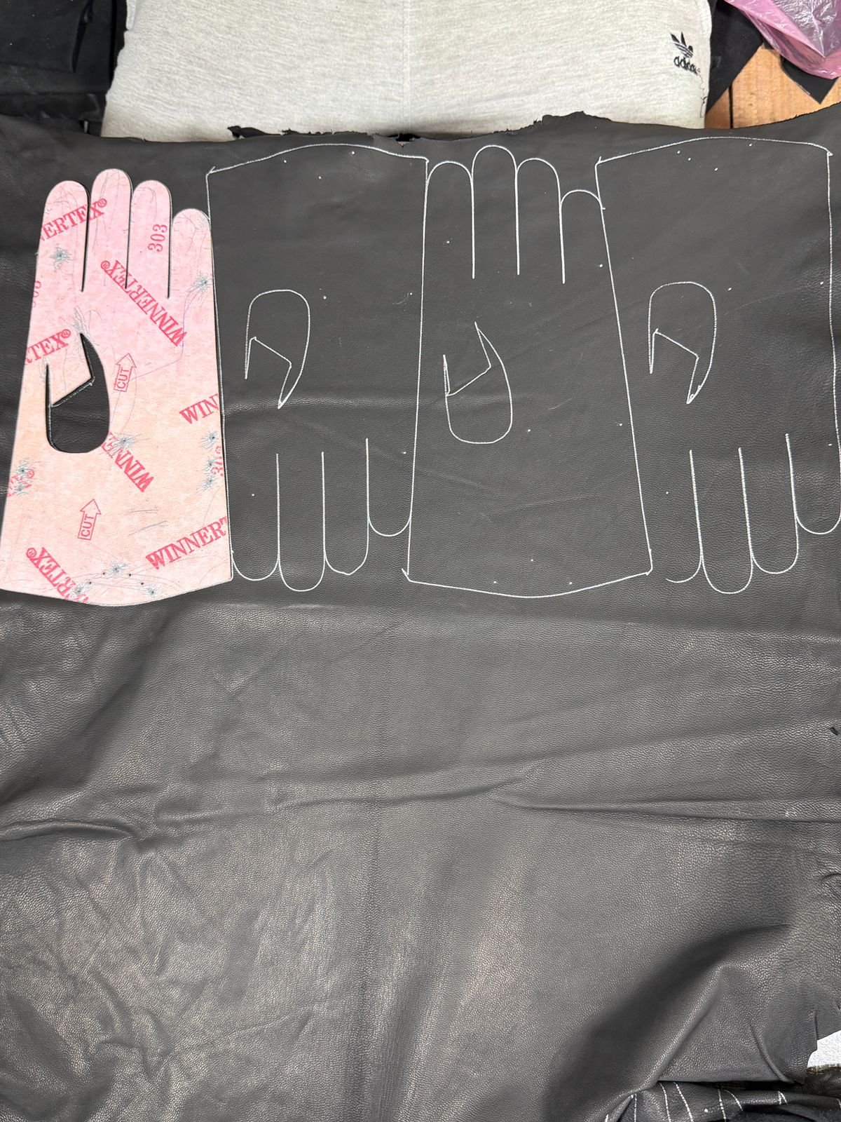 Manual Gloves Cutting At Handy Gear Gloves factory in Sialkot