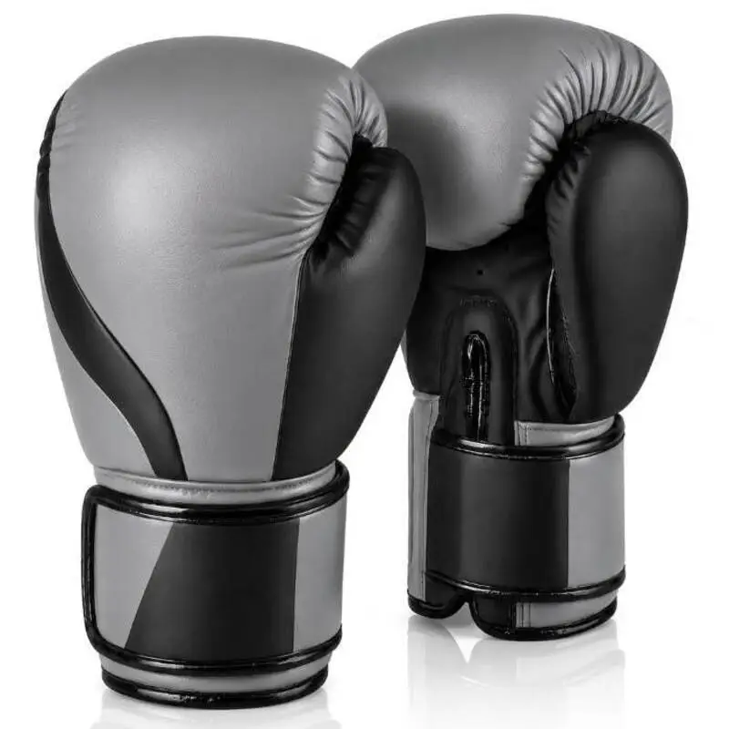 Black and gray boxing gloves for training and fighting