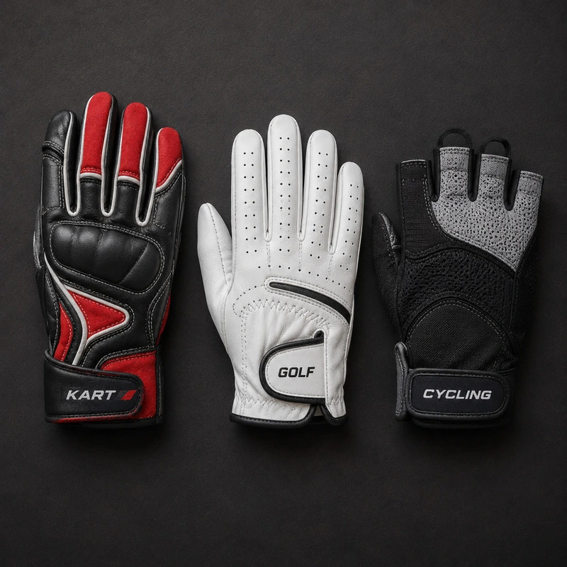 Custom made leather sports gloves made by handygear gloves