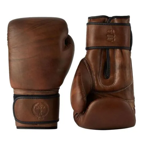 dark brown leather boxing gloves