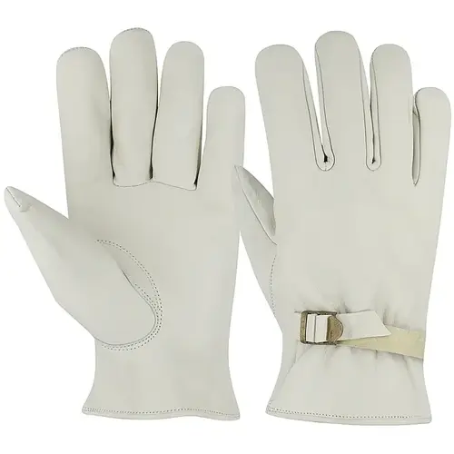 White custom custom made leather driver gloves