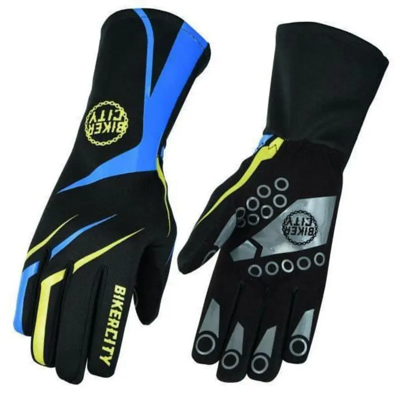 Black and Grey Go-Kart Gloves for Racing manufactured by Handy Gear Gloves