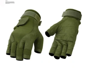 Green custom made millitray gloves by handygear