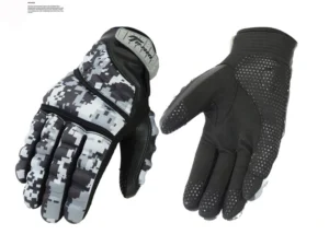 White and black custom made tactical gloves manufactured by handygear gloves